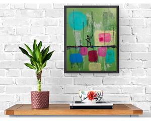 Example of what the painting would look like hanging and framed in a furnished setting. Painting is sold unframed.